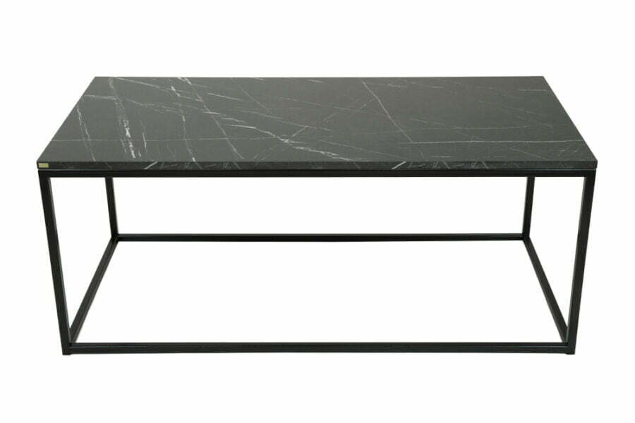 Metalowy stolik loft Osmium XL z blatem MDF czarny marmur. Producent Sigma Design
